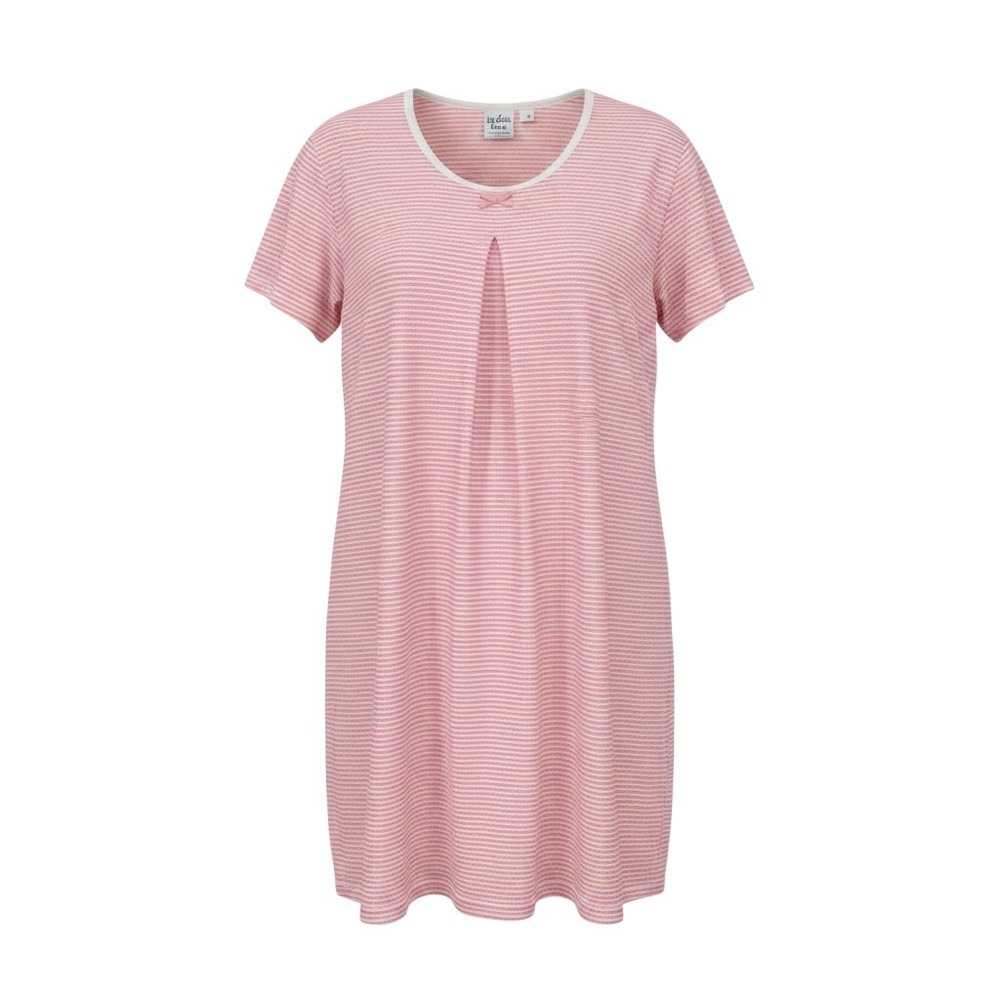 In Due‎ Time Maternity Nursing Sleepshirt Nightgown Pink White Stripe Size 1X